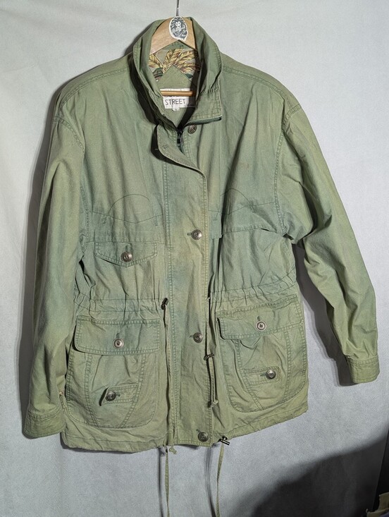 Mulberry Street Jackets & Blazers - Vintage Mulberry Street Field Jacket Olive Green Utility Coat L